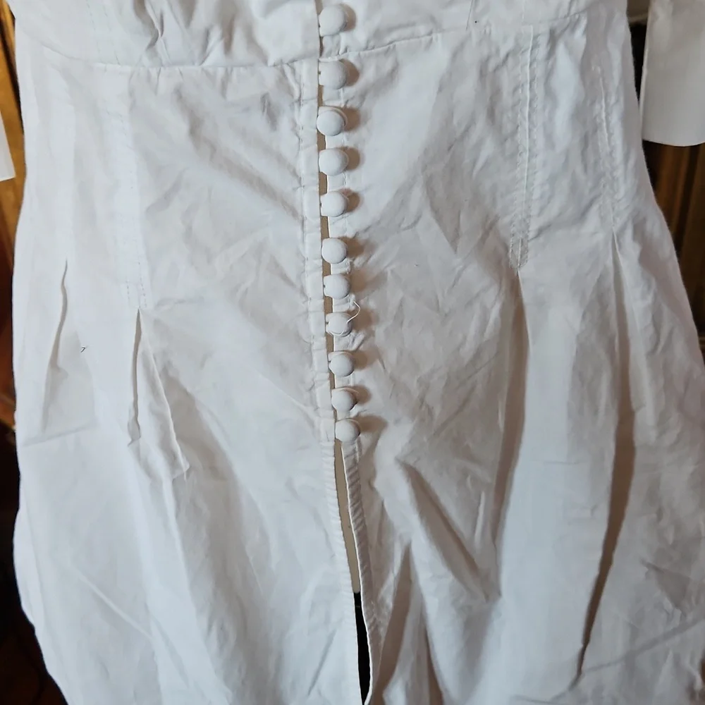 By Anthropologie Square Neck Puff Sleeve Tunic Blouse